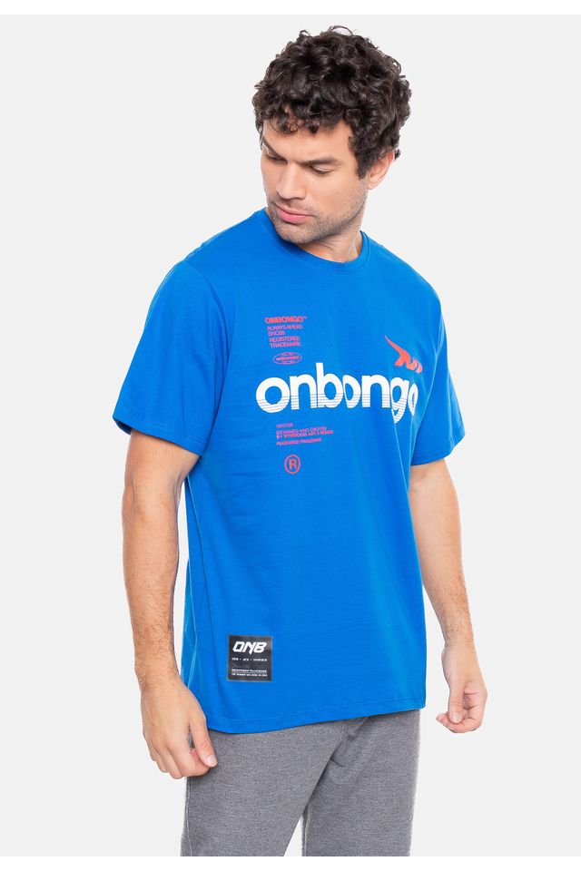 Camiseta-Onbongo-Estampada-Azul