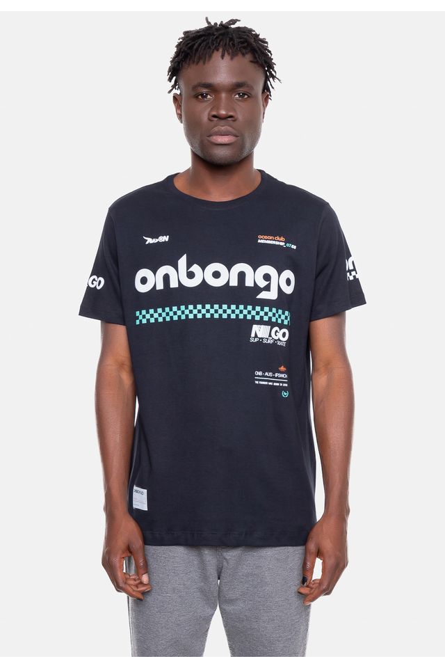 Camiseta-Onbongo-Estampada-Preta