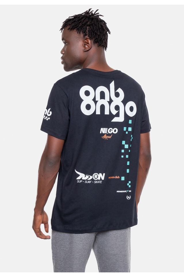 Camiseta-Onbongo-Estampada-Preta