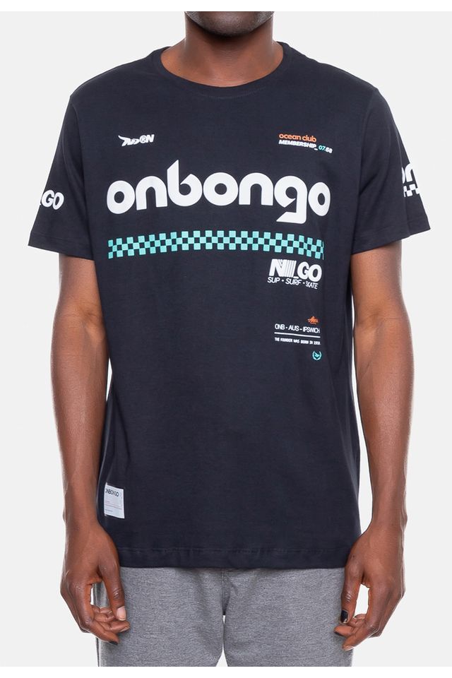 Camiseta-Onbongo-Estampada-Preta