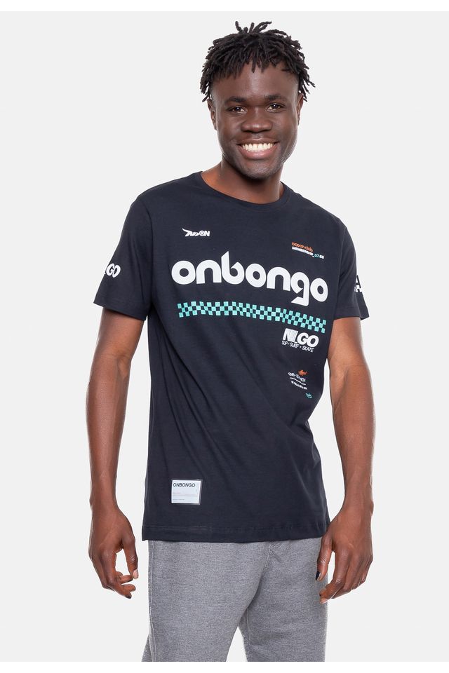 Camiseta-Onbongo-Estampada-Preta