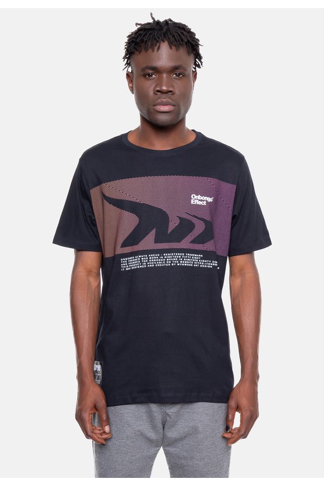 Camiseta-Onbongo-Estampada-Preta