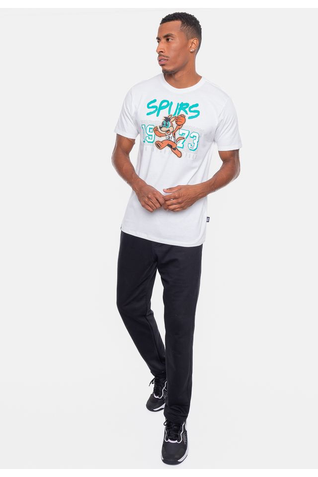 Camiseta-NBA-Mascot-Play-San-Antonio-Spurs-Branca-Off