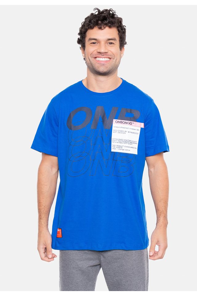 Camiseta-Onbongo-Estampada-Azul-Royal