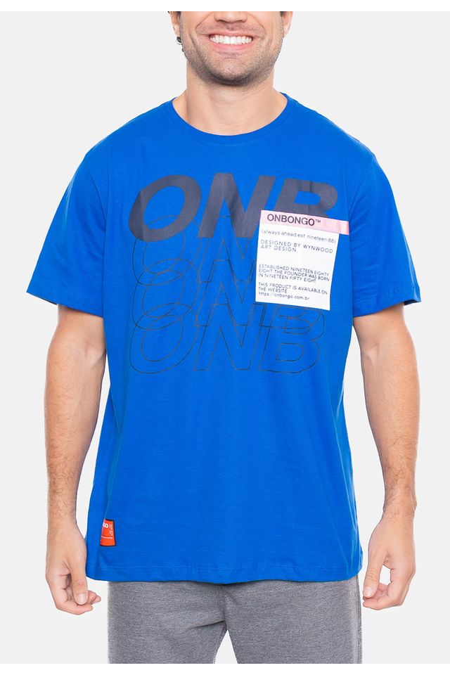 Camiseta-Onbongo-Estampada-Azul-Royal