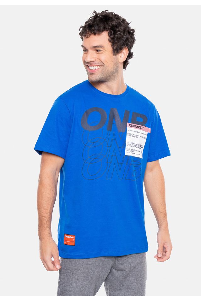 Camiseta-Onbongo-Estampada-Azul-Royal