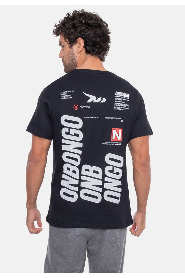 Camiseta-Onbongo-Estampada-Preta