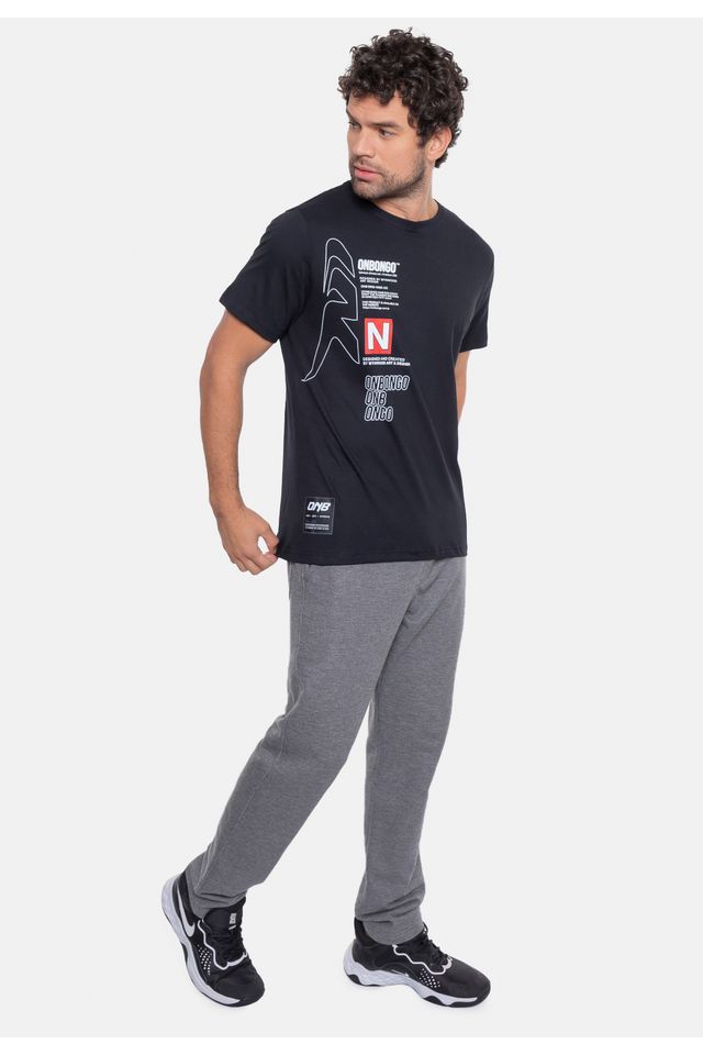 Camiseta-Onbongo-Estampada-Preta