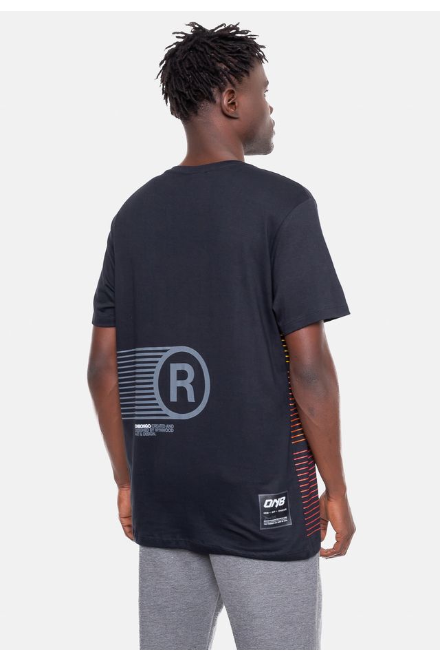 Camiseta-Onbongo-Estampada-Preta