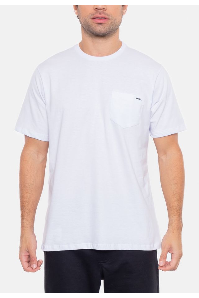 Camiseta-Fatal-Masculina-com-Bolso-Branca