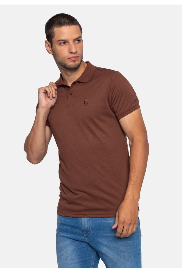 Camisa-Fatal-Polo-Piquet-Marrom