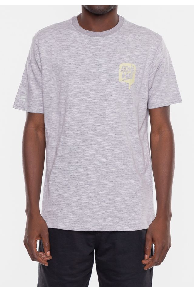 Camiseta-HD-Aloha-Cinza-Mescla Camiseta-HD-Aloha-Cinza-Mescla