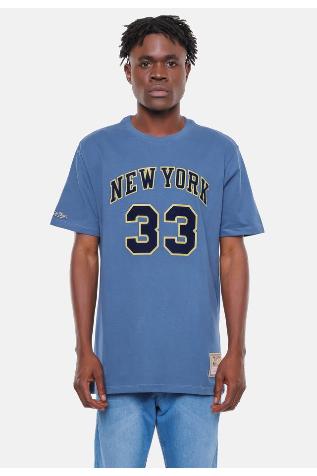 Camiseta-Mitchell---Ness-New-York-Knicks-Flock-Azul-Hera Camiseta-Mitchell---Ness-New-York-Knicks-Flock-Azul-Hera