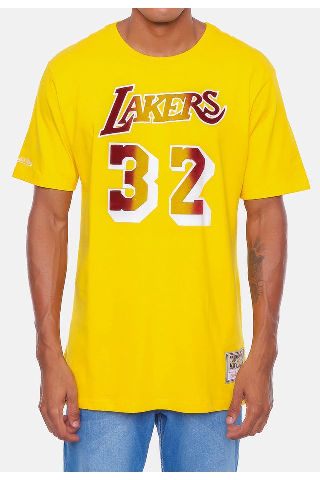 Camiseta-Mitchell---Ness-Los-Angeles-Lakers-Amarela