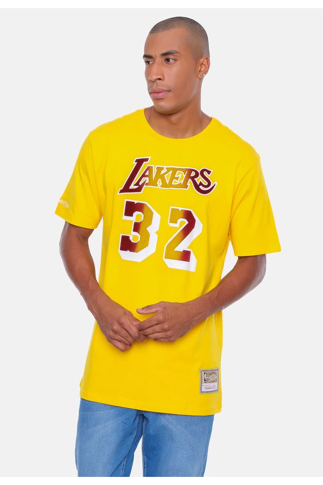 Camiseta-Mitchell---Ness-Los-Angeles-Lakers-Amarela