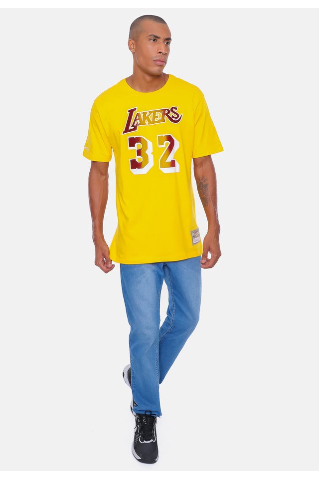Camiseta-Mitchell---Ness-Los-Angeles-Lakers-Amarela