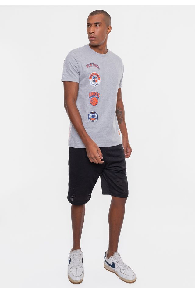 Camiseta-Mitchell---Ness-New-York-Knicks-City-Cinza-Mescla