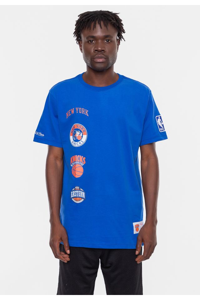 Camiseta-Mitchell---Ness-New-York-Knicks-City-Azul-Golden-State