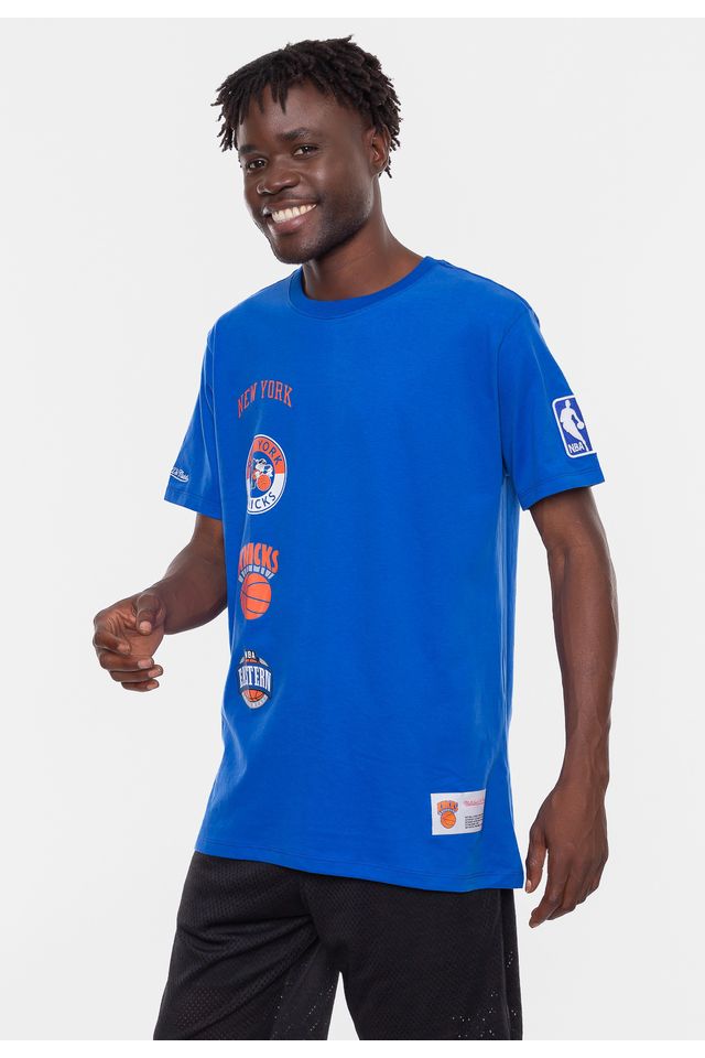 Camiseta-Mitchell---Ness-New-York-Knicks-City-Azul-Golden-State