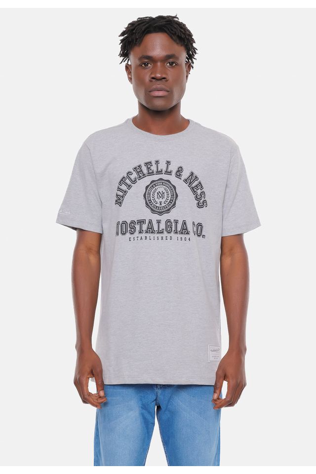 Camiseta-Mitchell---Ness-Nostalgia-Cinza-Mescla Camiseta-Mitchell---Ness-Nostalgia-Cinza-Mescla