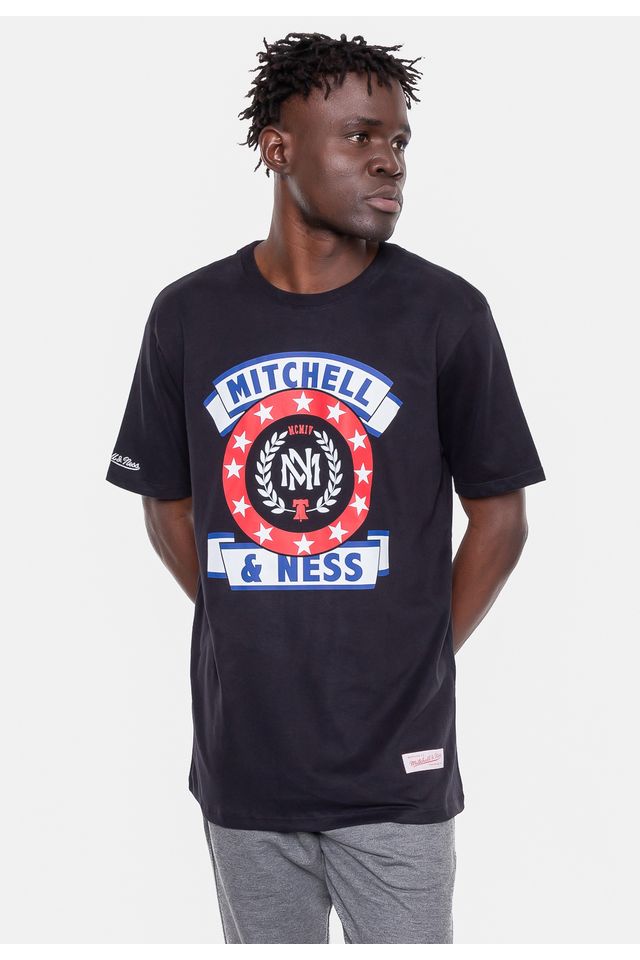 Camiseta-Mitchell---Ness-Estampada-Preta