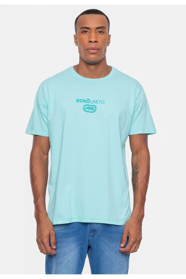 Camiseta-Ecko-Estampada-Verde