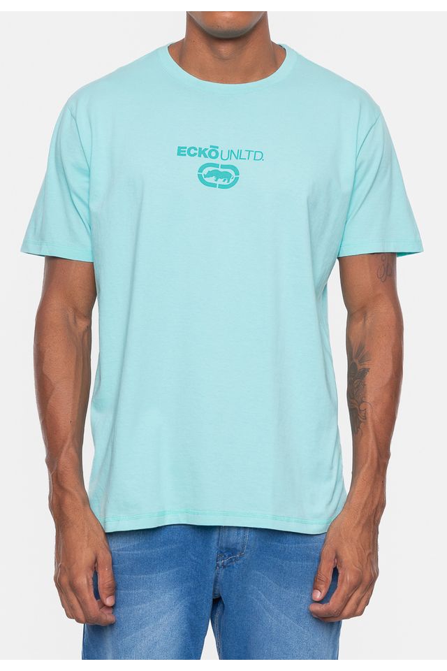 Camiseta-Ecko-Estampada-Verde