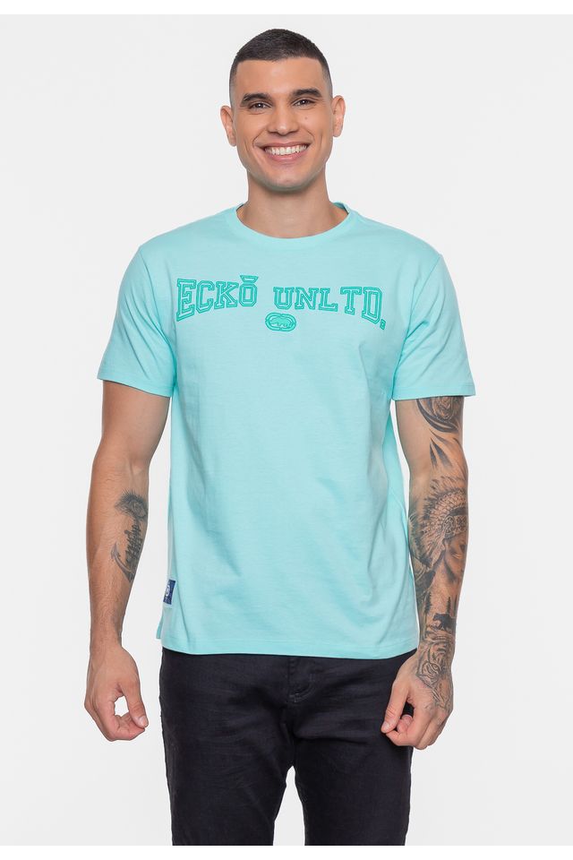 Camiseta-Ecko-Estampada-Verde