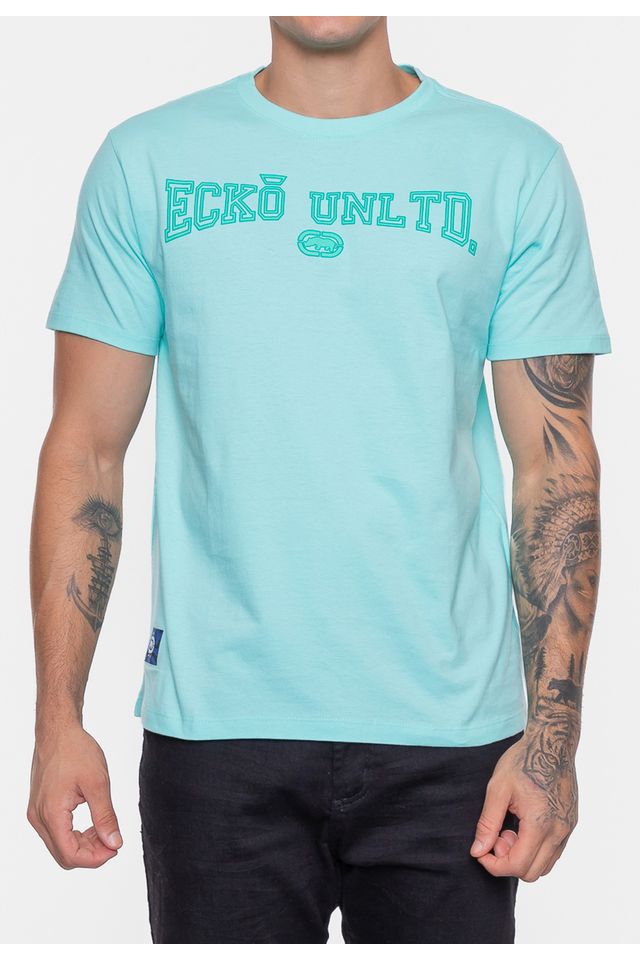 Camiseta-Ecko-Estampada-Verde
