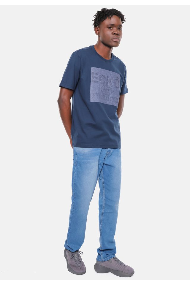 Camiseta-Ecko-Estampada-Azul-Marinho