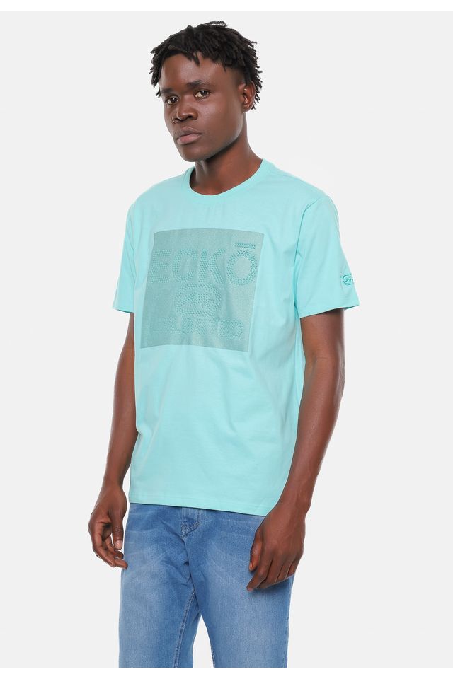 Camiseta-Ecko-Estampada-Verde