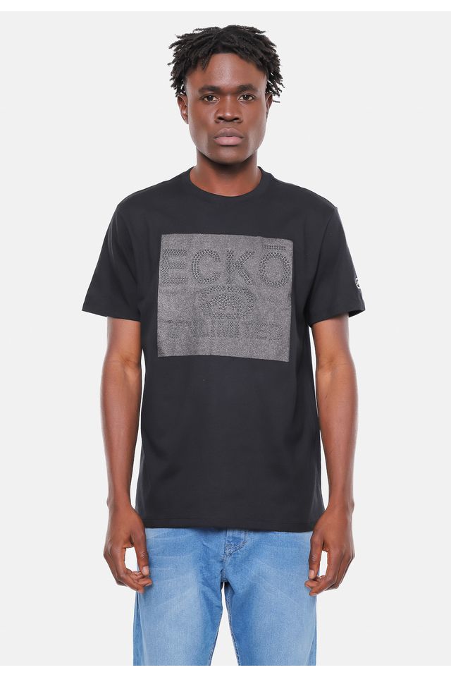Camiseta-Ecko-Estampada-Preta
