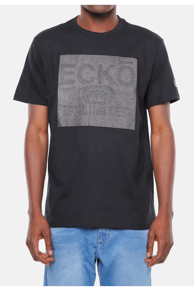 Camiseta-Ecko-Estampada-Preta