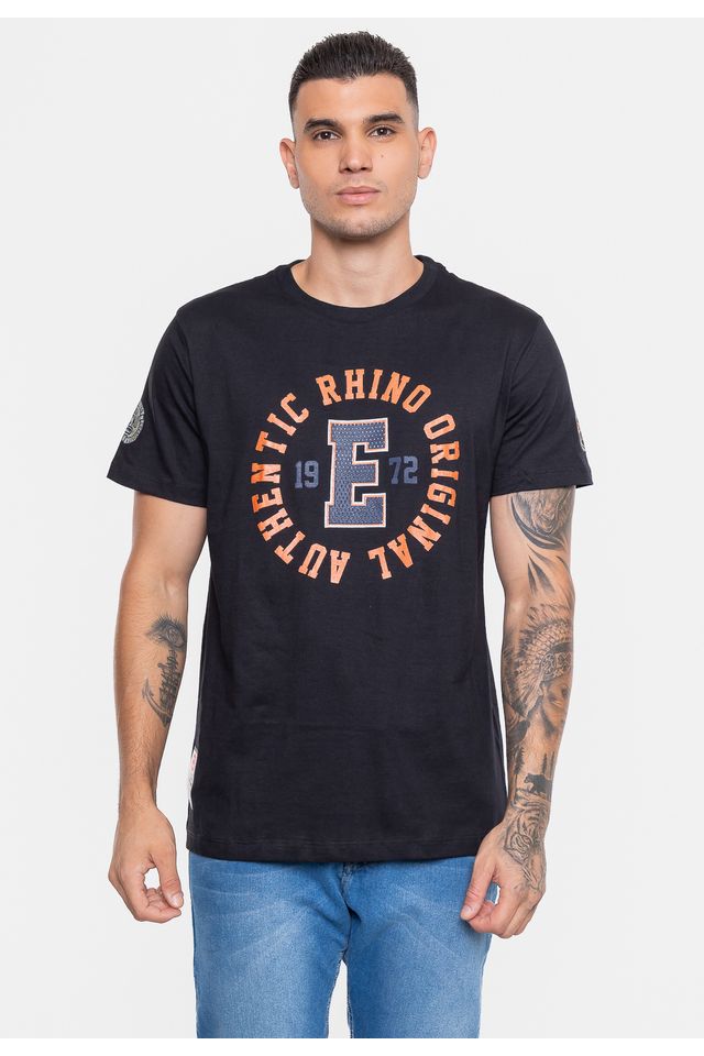 Camiseta-Ecko-Estampada-Preta