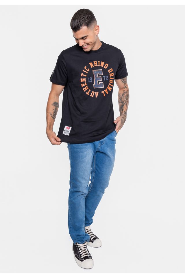 Camiseta-Ecko-Estampada-Preta