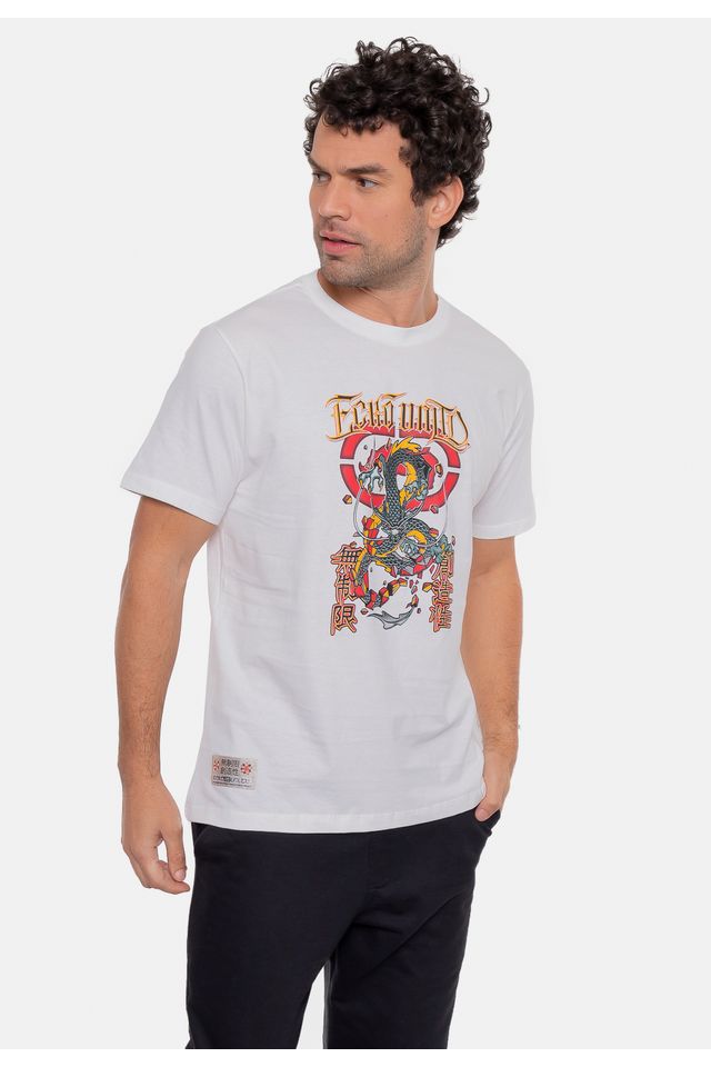 Camiseta-Ecko-Estampada-Branca-Off