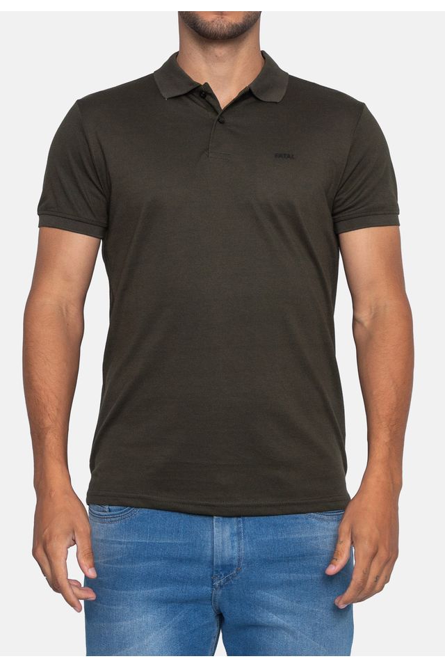 Camisa-Fatal-Polo-Piquet-Verde-Militar