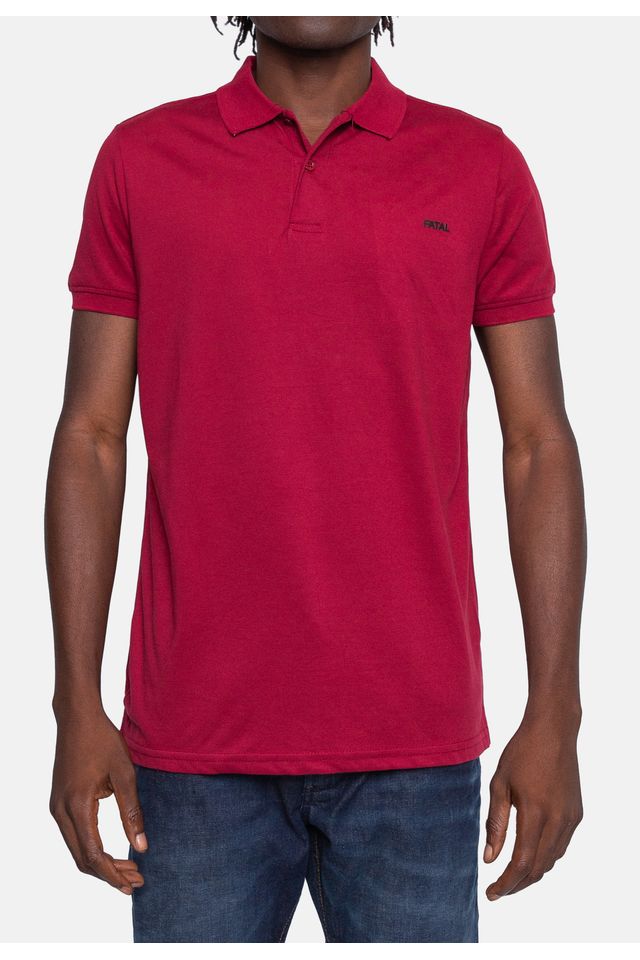 Camisa-Fatal-Polo-Piquet-Vinho