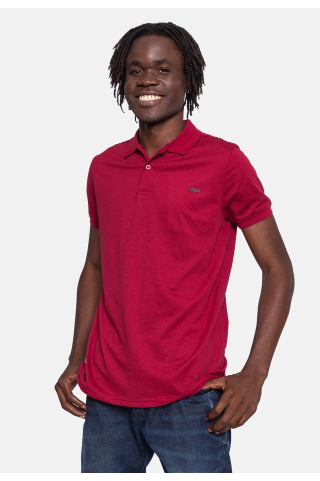 Camisa-Fatal-Polo-Piquet-Vinho
