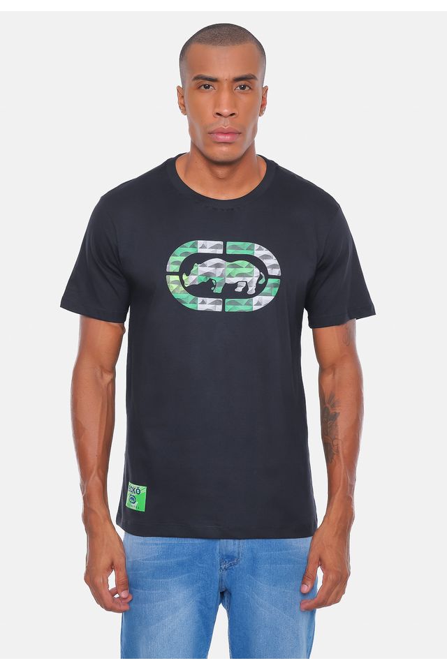 Camiseta-Ecko-Estampada-Preta