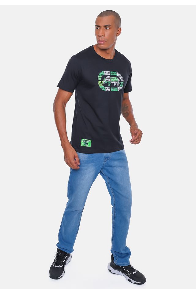 Camiseta-Ecko-Estampada-Preta