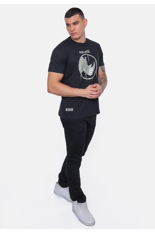 Camiseta-Ecko-Estampada-Preta