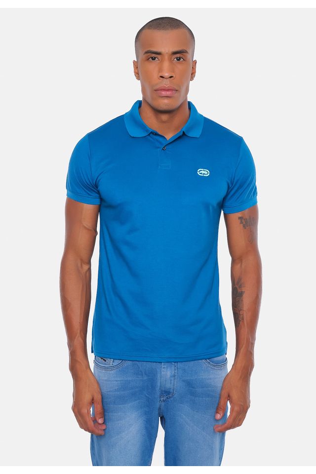 Camisa-Polo-Ecko-Piquet-Azul