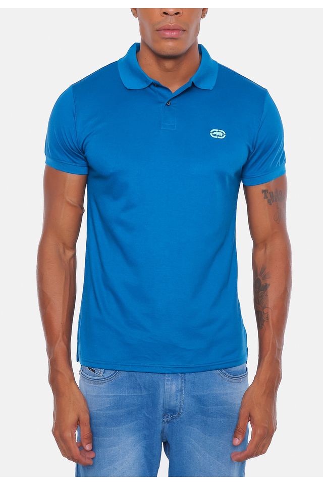 Camisa-Polo-Ecko-Piquet-Azul