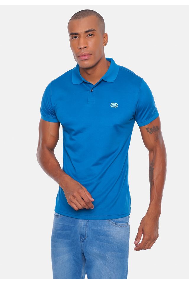 Camisa-Polo-Ecko-Piquet-Azul