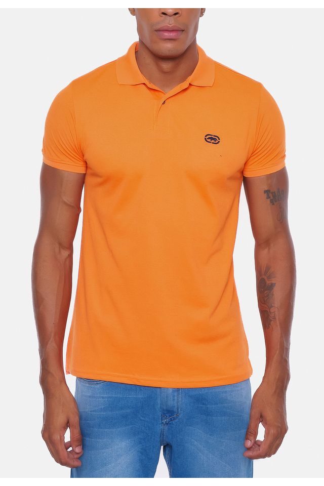 Camisa-Polo-Ecko-Piquet-Laranja