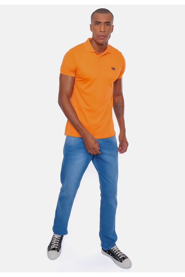 Camisa-Polo-Ecko-Piquet-Laranja