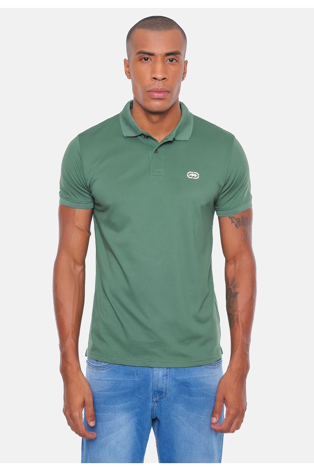 Camisa-Polo-Ecko-Piquet-Verde-Militar