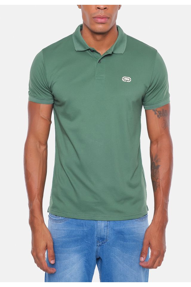 Camisa-Polo-Ecko-Piquet-Verde-Militar