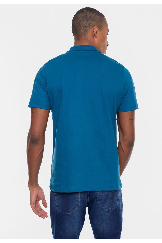 Camisa-Polo-Ecko-Estampada-Azul